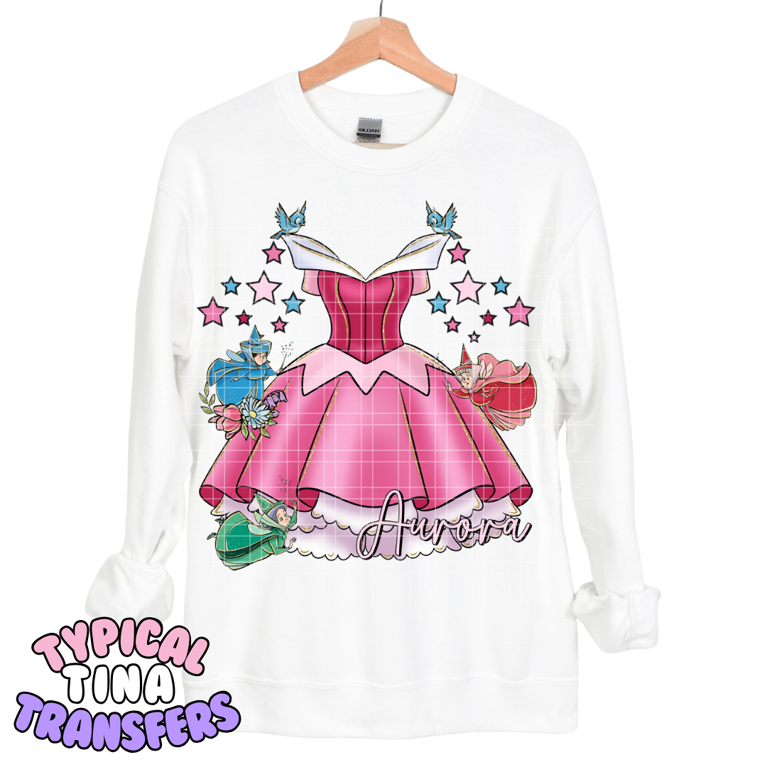 Princess Short Dresses | DTF Transfers | POD