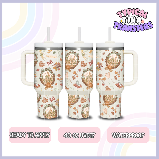 Magical Fall Castle | 40oz UVDTF Wrap | POD