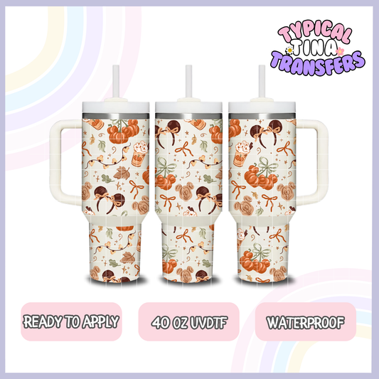 Coquette magical Fall | 40oz UVDTF Wrap | POD