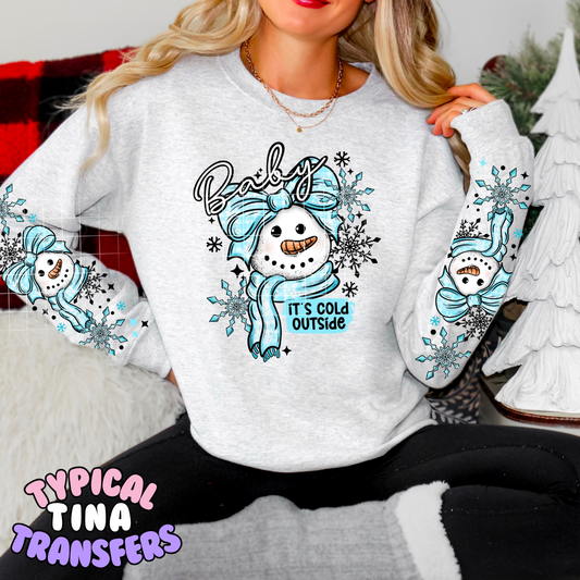 Snowman Baby its cold outside | DTF Transfers | POD