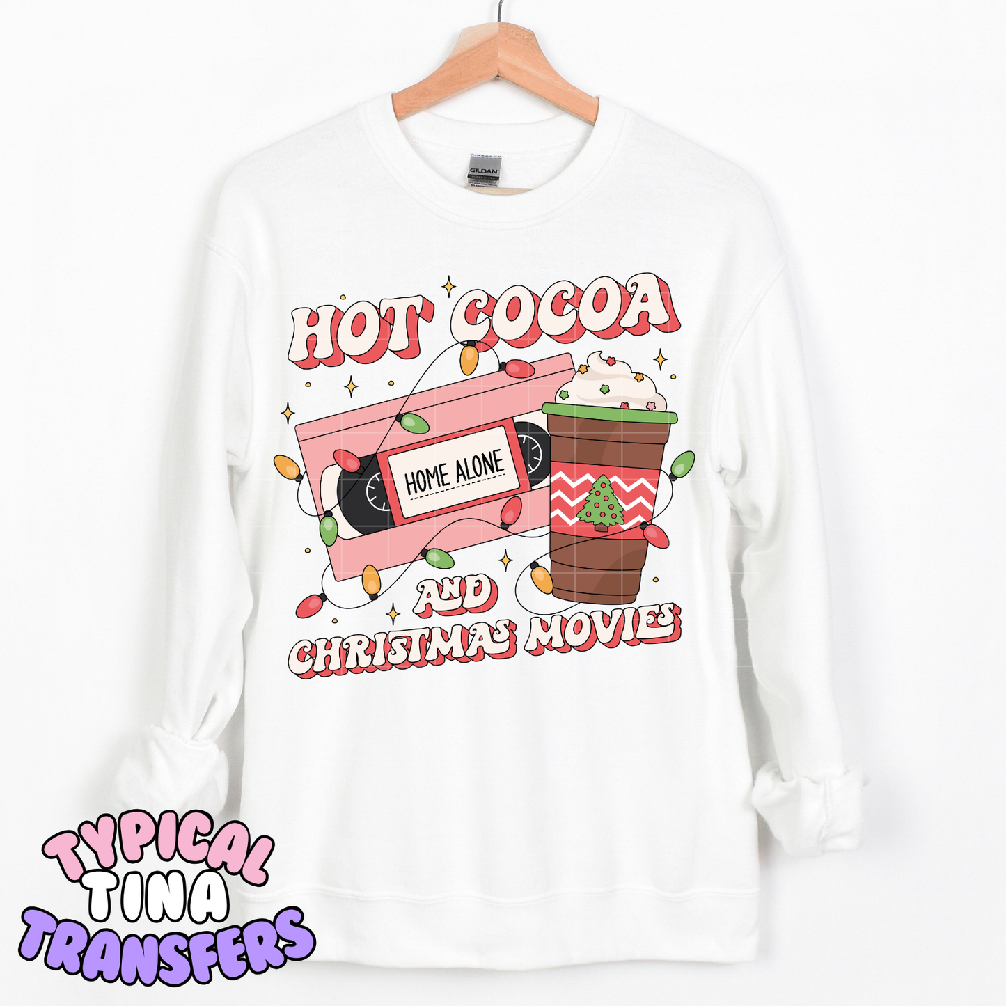 Hot Cocoa and Christmas movies (home alone) | DTF Transfer | POD