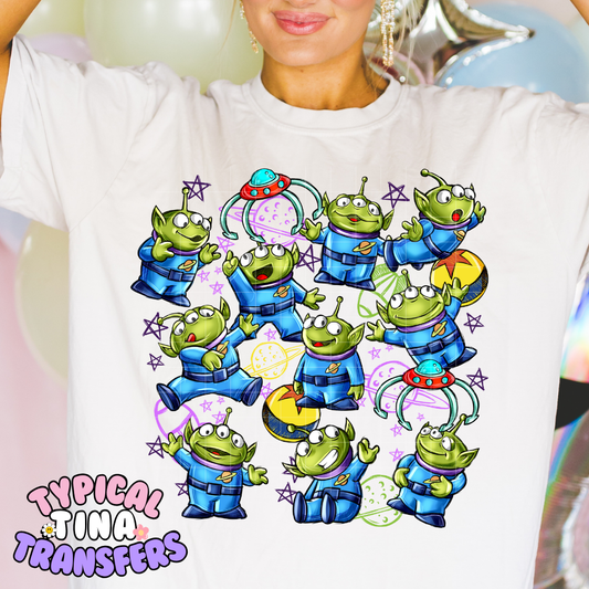 Blue Alien Toys | DTF Screen Print | POD