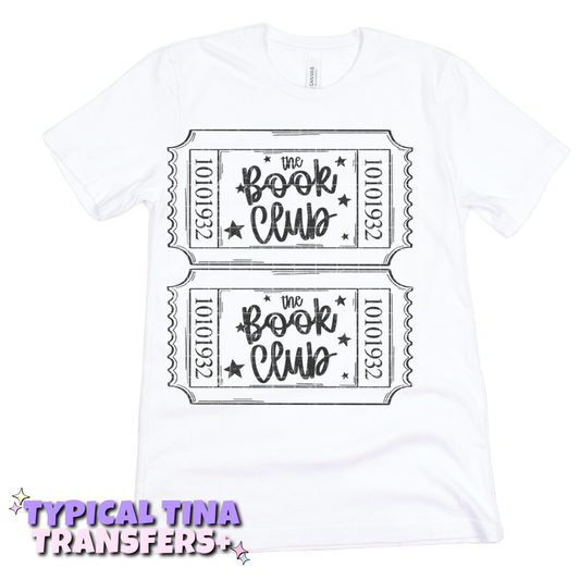 Book club tickets | DTF Transfers | POD