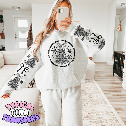 Christmas Tree in circle frame | DTF Transfers | POD