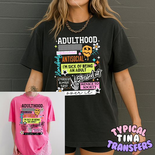 Adulthood (colorful) | DTF Transfers | POD