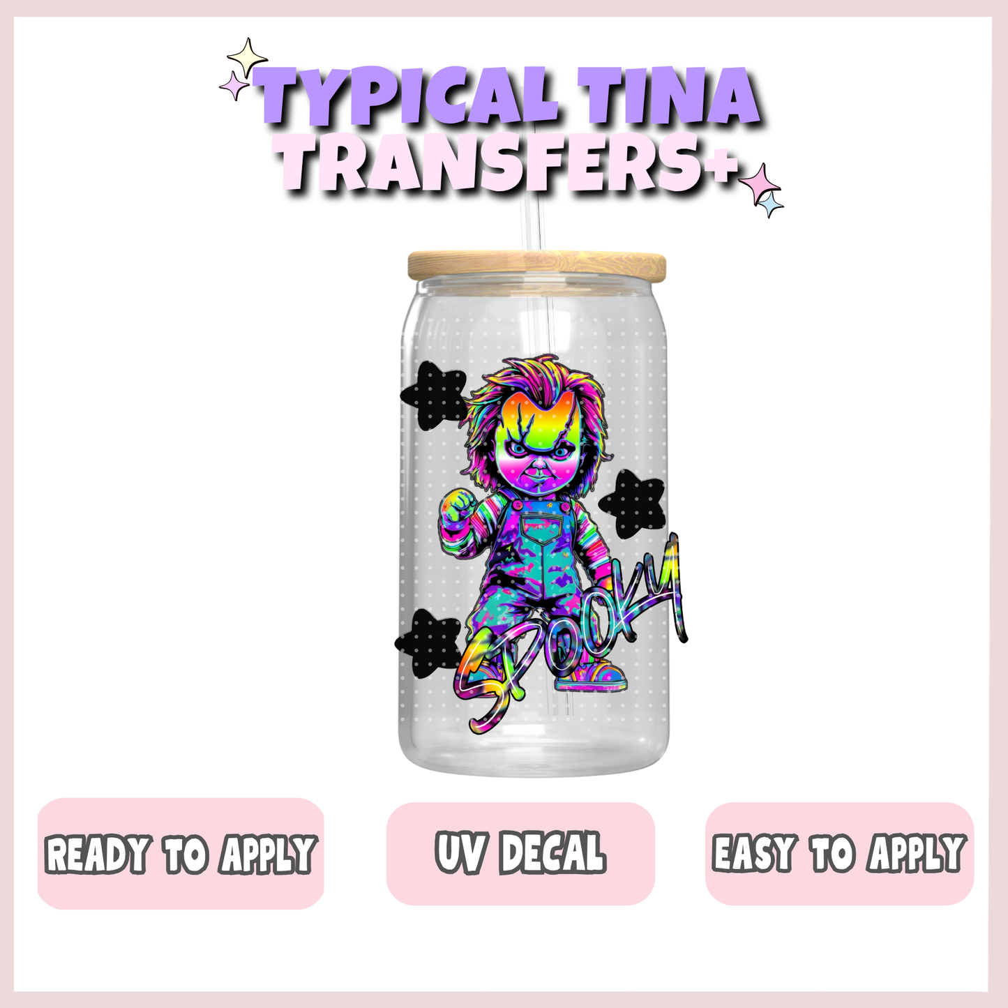 Chuck neon spooky | UV decals | POD