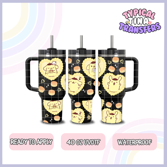 K Pom Yellow hearts | 40oz UVDTF Wrap | POD