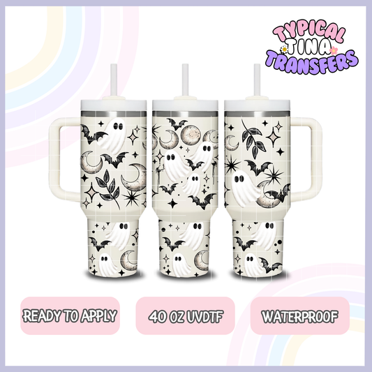 Ghosts and Moons | 40oz UVDTF Wrap | POD