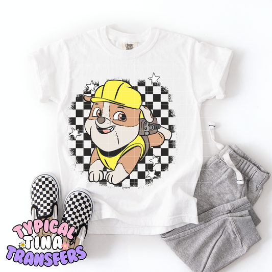 Checkered Background - Rubble| DTF Transfer | POD