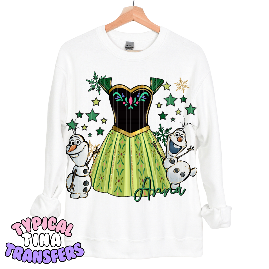 Princess Short Dresses | DTF Transfers | POD