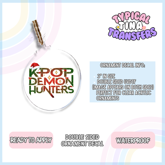 Kpop DH xmas | 3" Ornament Decal | POD