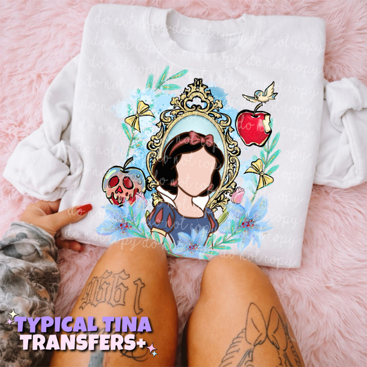 Snow watercolor mirror | DTF Transfers | POD