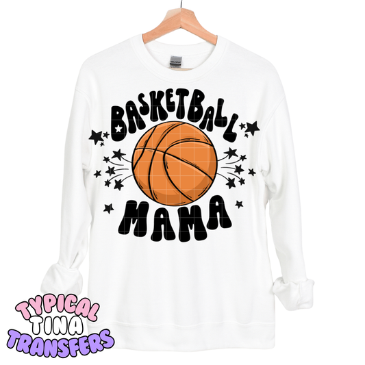 Basketball Mama (ball and stars) | DTF Screen Print | POD