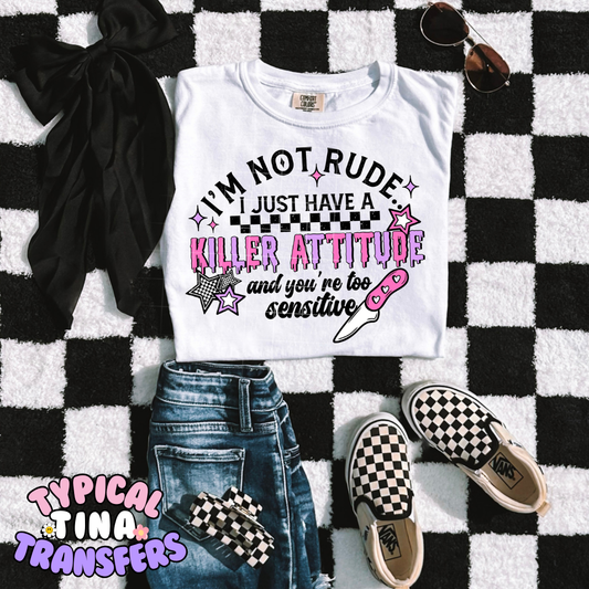 killer attitude | DTF Transfer | POD