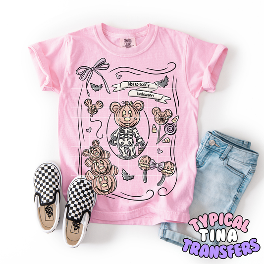 Halloween doodle Pumpkin Mouse | DTF Transfer POD