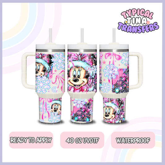 Holiday Minn Pink Selfie | 40oz UVDTF Wrap | POD