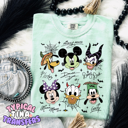 Halloween Mick gang Signatures (colors) | DTF Transfer | POD