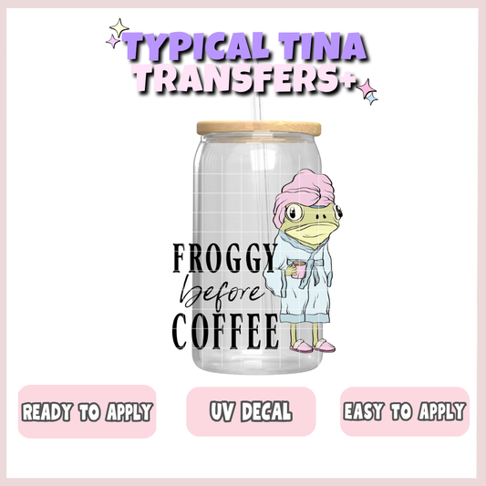 Froggy before coffee | UV decals | POD