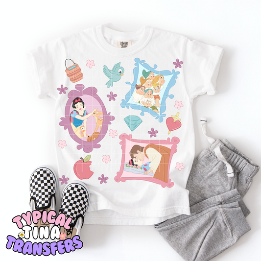 Snow W Frames | DTF Transfer | POD