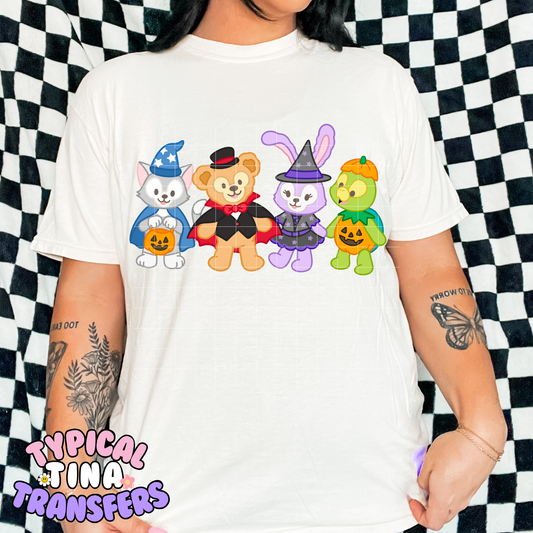 Duf Bear Friends Halloween | DTF Transfer | POD