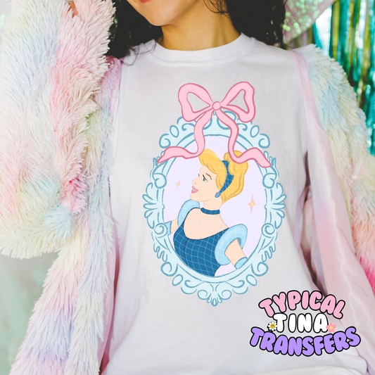 Princess Blue Frames | DTF Screen Print | POD - choose design