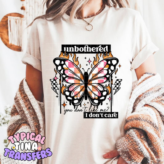 Unbothered Butterly | DTF Screen Print | POD