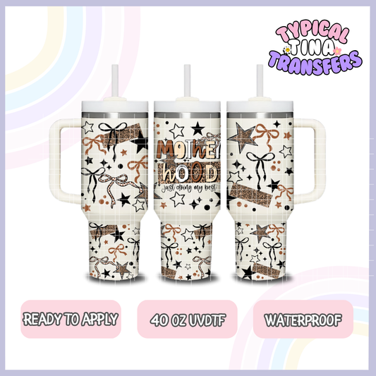 motherhood brown tones | 40oz UVDTF Wrap | POD