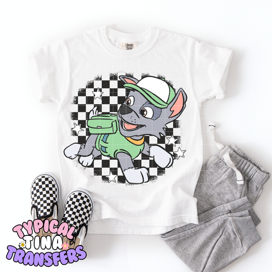 Checkered Background - Rocky | DTF Transfer | POD