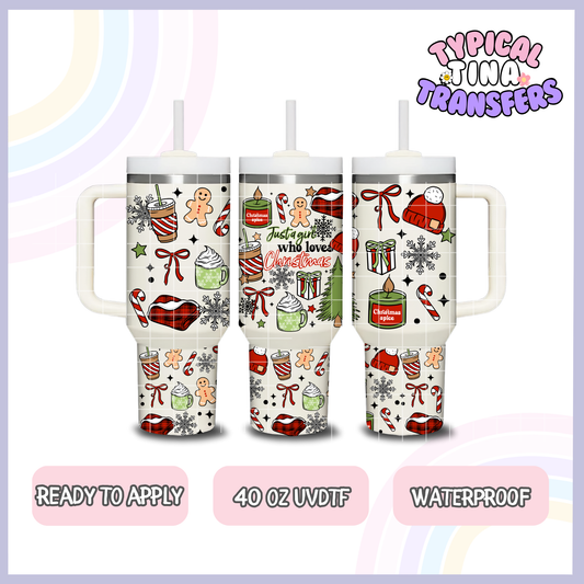 A girl who just loves christmas | 40oz UVDTF Wrap | POD