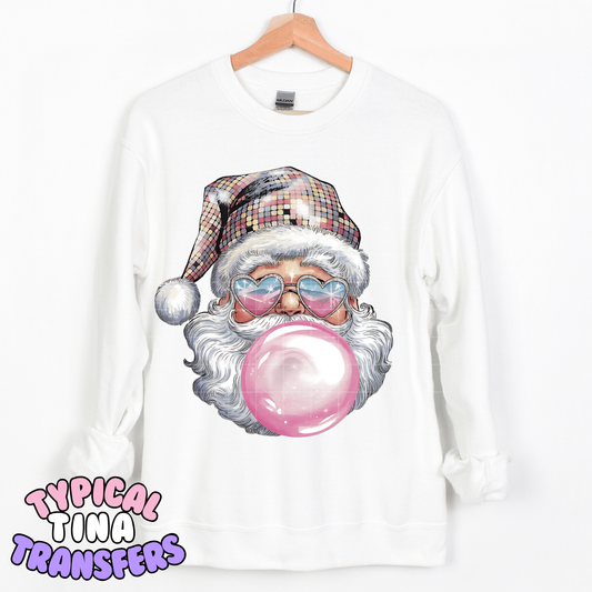 Sassy Santa (bubble gum) | DTF Transfer | POD