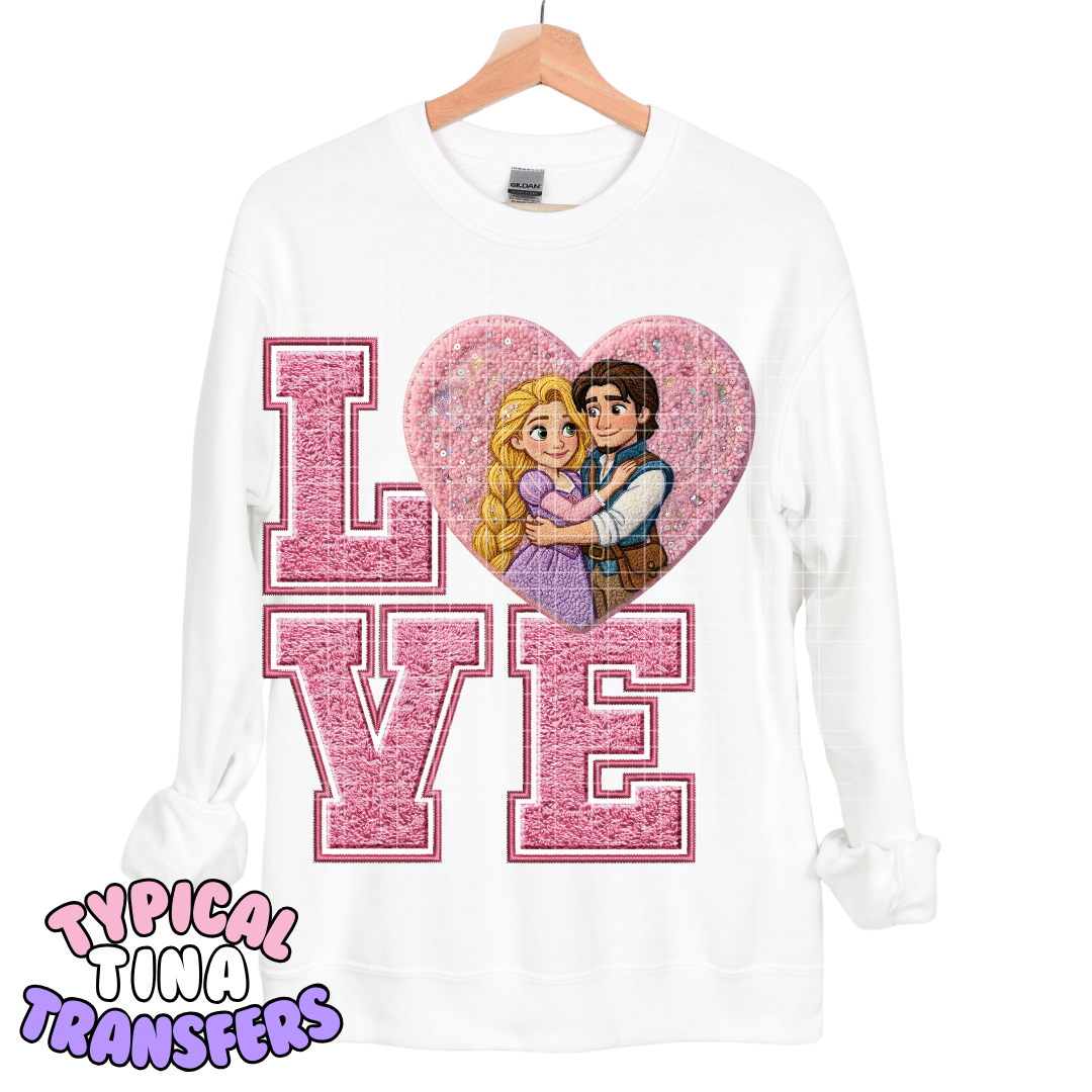 Punzel and prince Faux Patch | DTF Transfers | POD