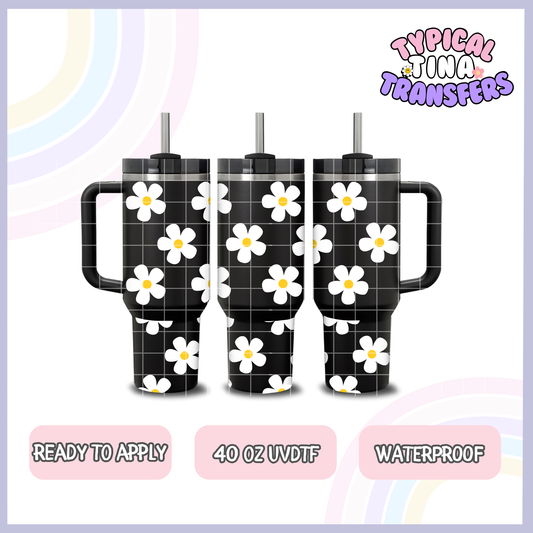 Large Daises | 40oz UVDTF Wrap | POD