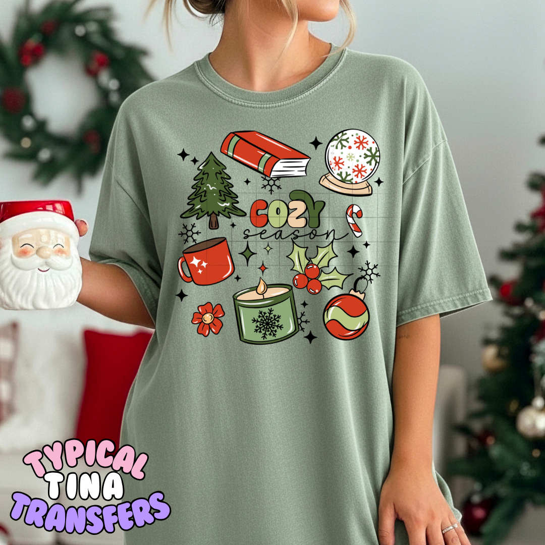 Cozy Christmas elements | DTF Transfer | POD