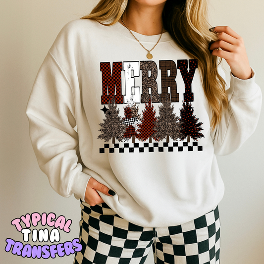 Merry with Trees | DTF Transfers | POD