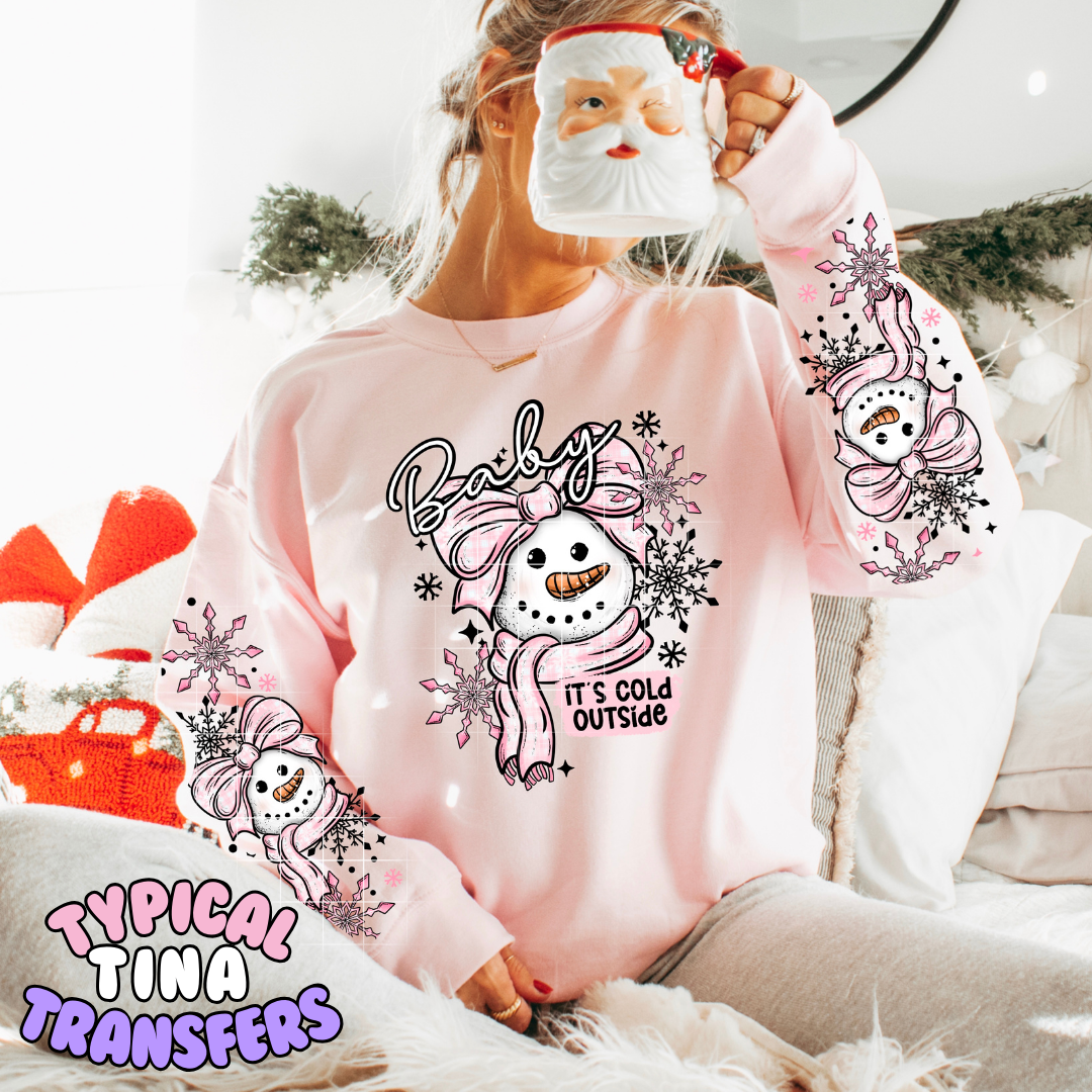 Baby its cold outside - pink | DTF Transfers | POD