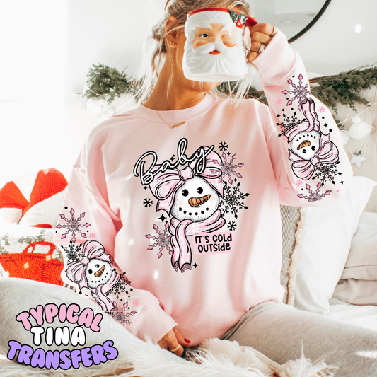Baby its cold outside - pink | DTF Transfers | POD