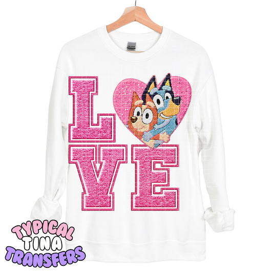 Blue pups Faux Patch | DTF Transfers | POD