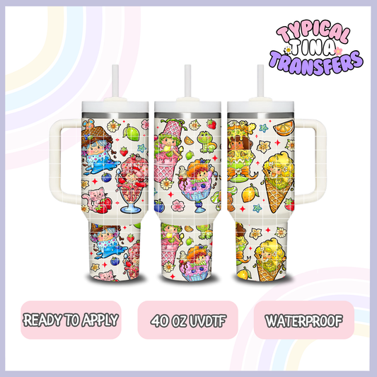 Strawberry ice cream | 40oz UVDTF Wrap | POD