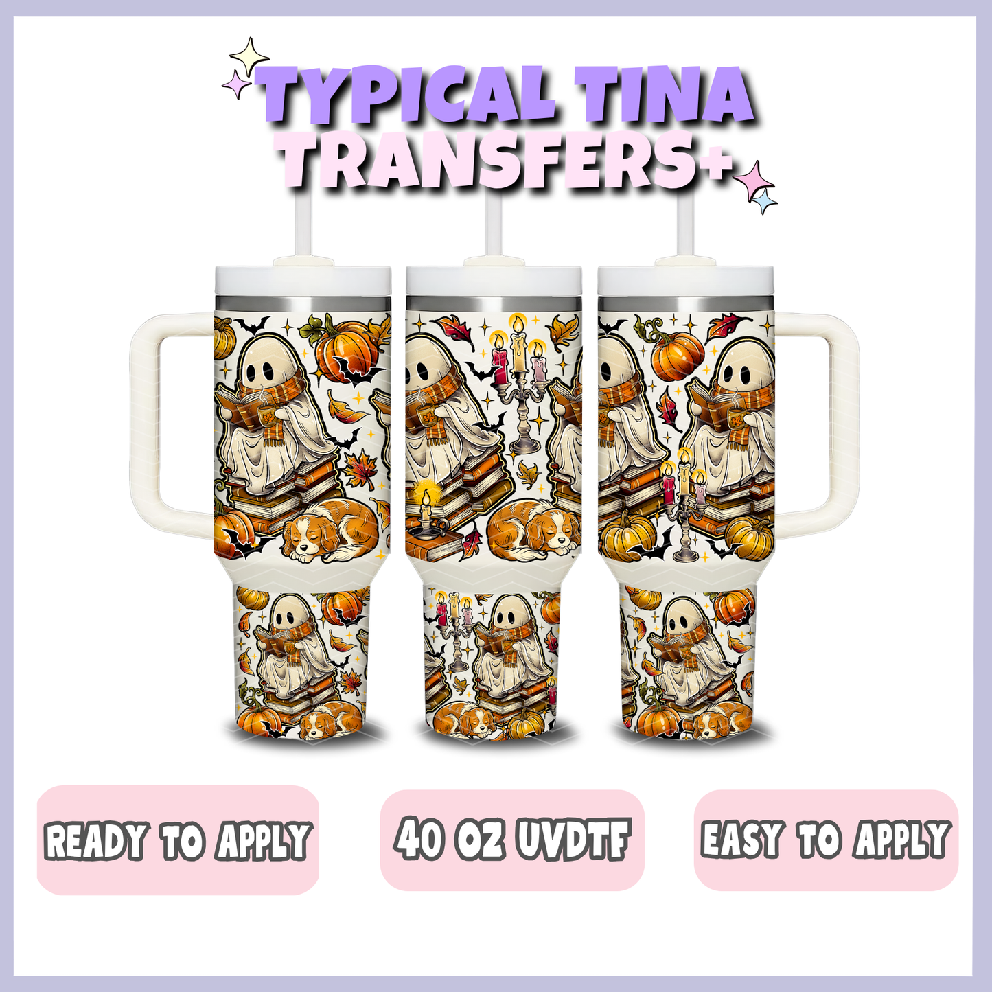 Cozy Weather ghost reader | 40oz UVDTF Wrap | POD