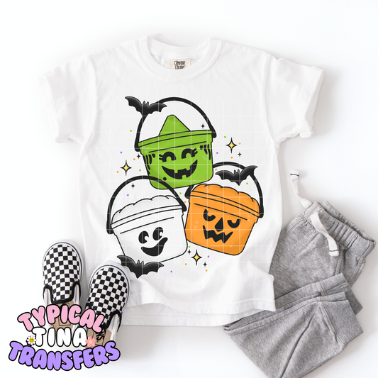 Halloween Buckets | DTF Transfer | POD