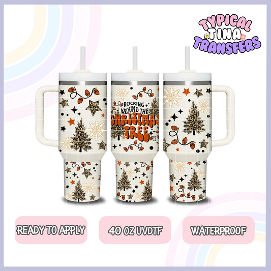Rockin around the Christmas Tree | 40oz UVDTF Wrap | POD