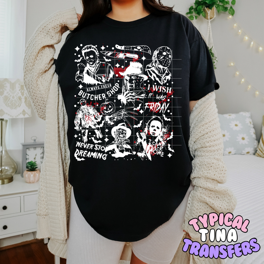 Horror phrases and guys | DTF Transfer | POD