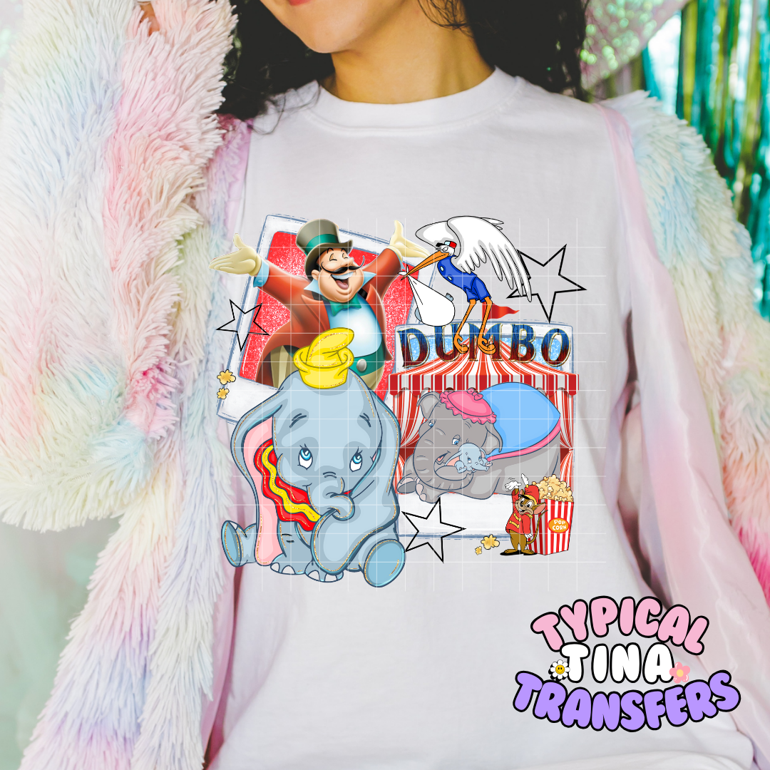 Polaroid Elephant | DTF Screen Print | POD