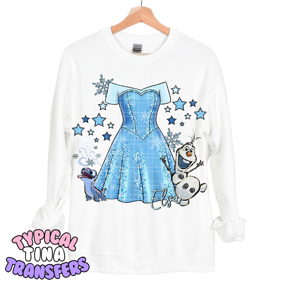 Princess Short Dresses | DTF Transfers | POD