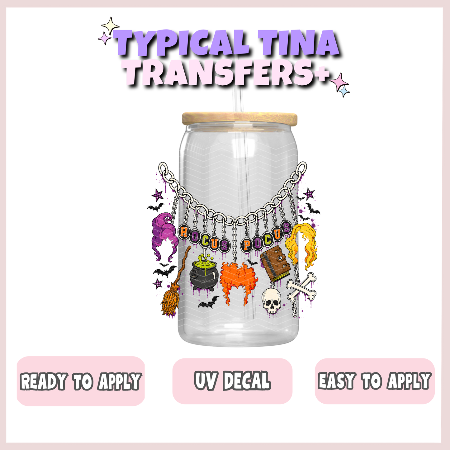 Hocus charm chain | UV decals | POD