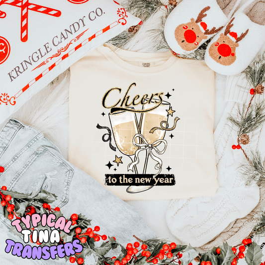 Cheers to the new year | DTF Transfer | POD