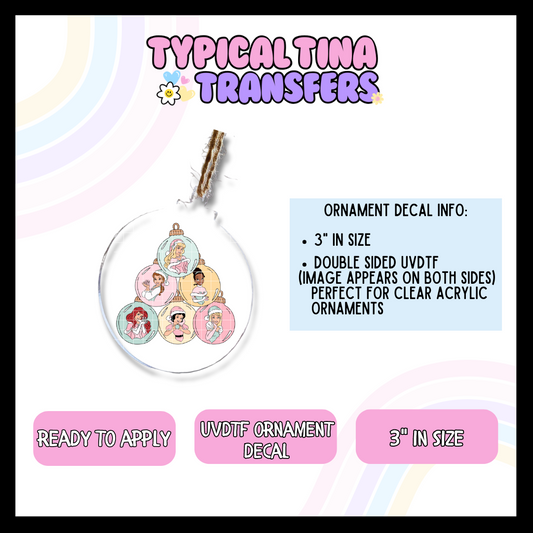 Princess Ornament Tree | 3" Ornament Decal