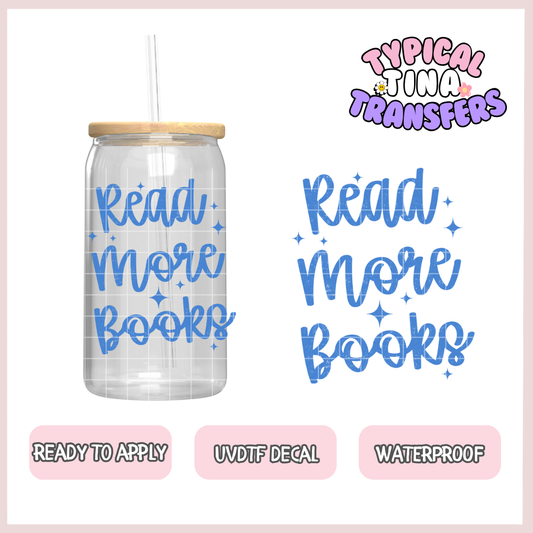 read more books | UV decals | POD