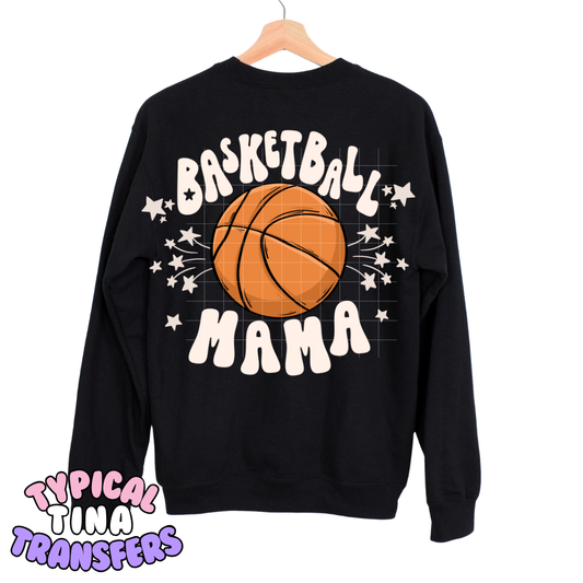 Basketball Mama (ball and stars) | DTF Screen Print | POD