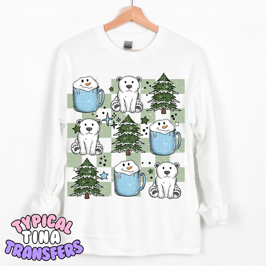Polar bears and mugs | DTF Transfer | POD